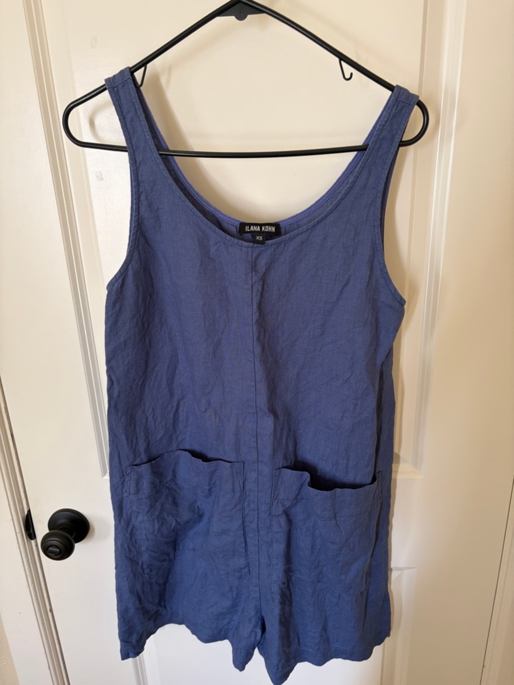 Ilana Kohn Indigo Linen Sleeveless Romper